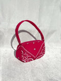 Mini Shoulder Bag: Pink Bandana