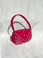 Mini Shoulder Bag: Pink Bandana