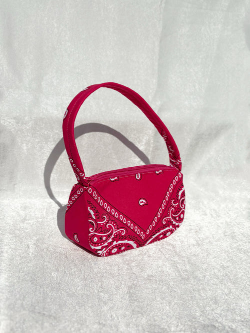 Baby Baguette Bag: Pink Bandana