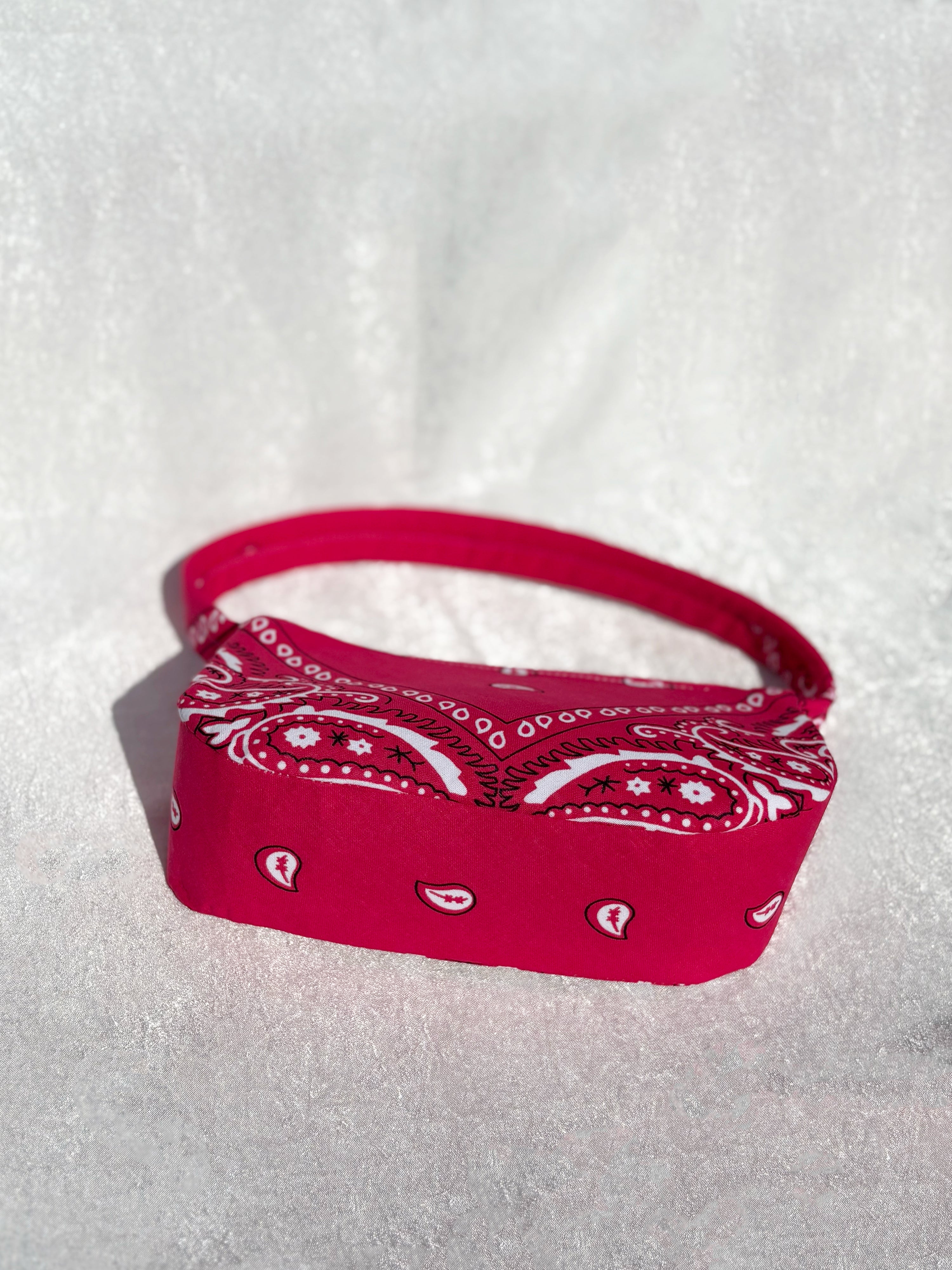 Mini Shoulder Bag: Pink Bandana