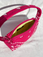 Mini Shoulder Bag: Pink Bandana