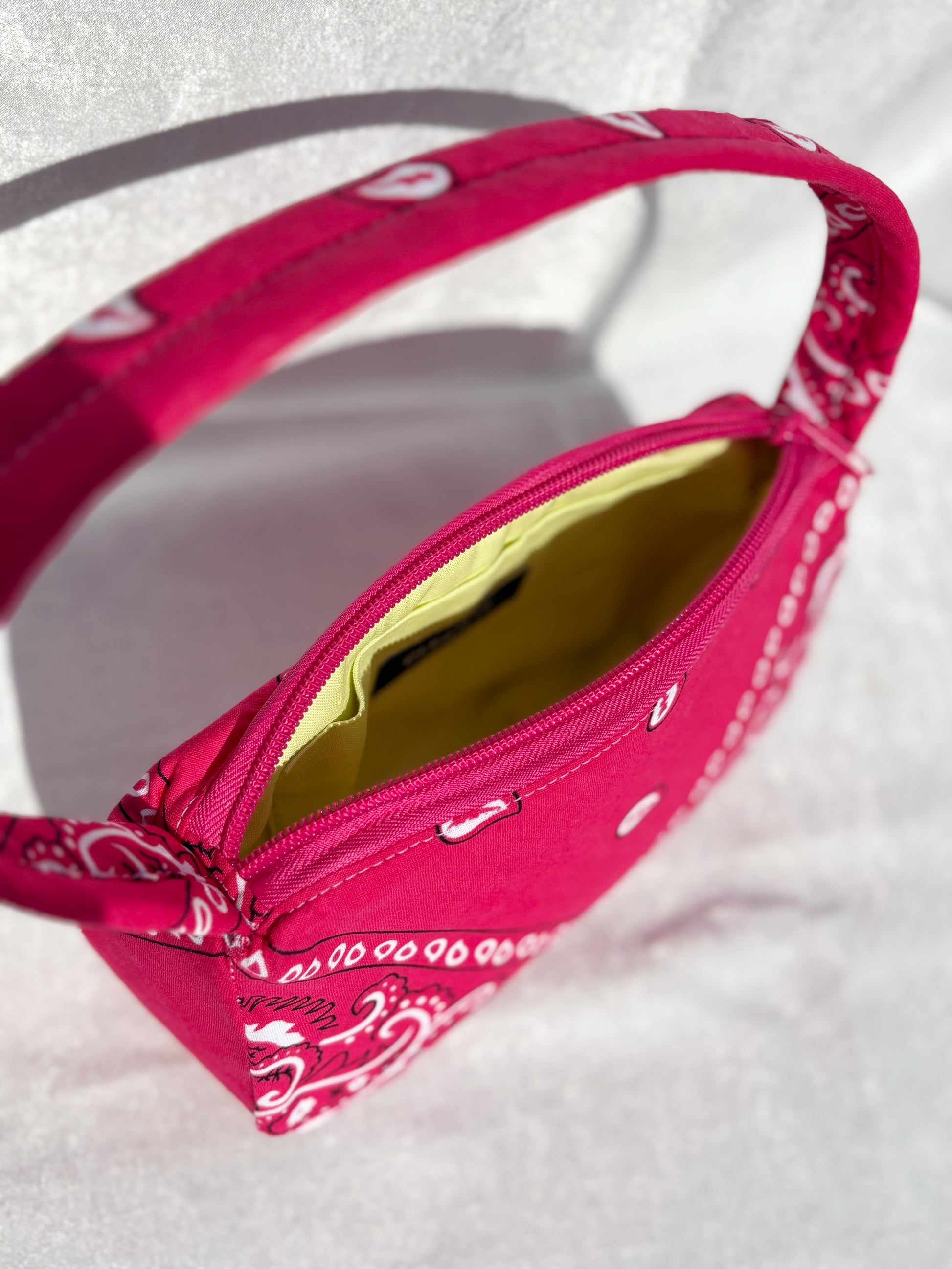 Baby Baguette Bag: Pink Bandana