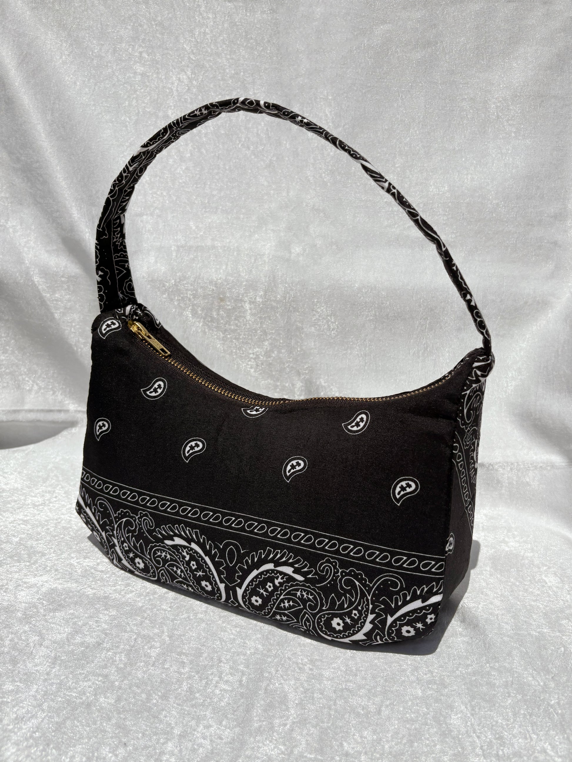 Baguette Bag: Black Bandana
