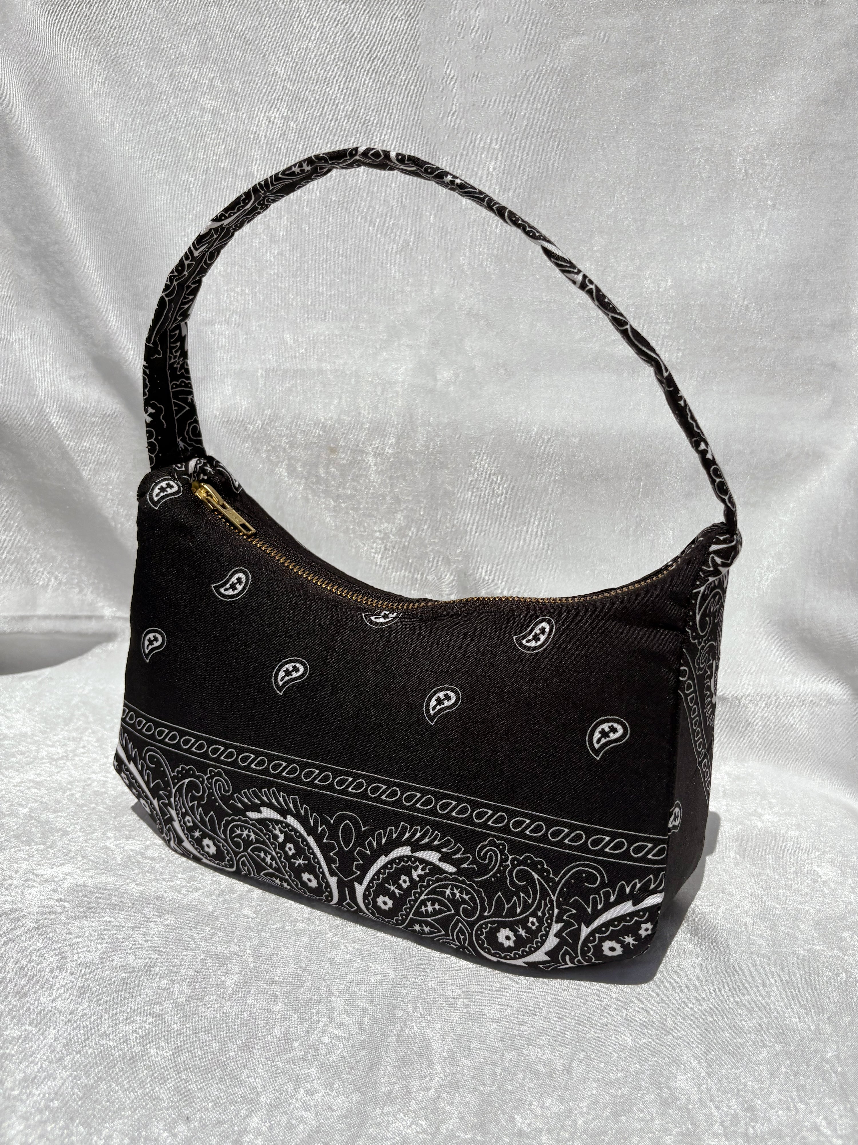 Shoulder Bag: Black Bandana