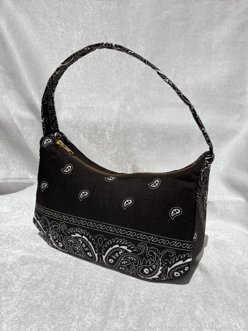 Baguette Bag: Black Bandana
