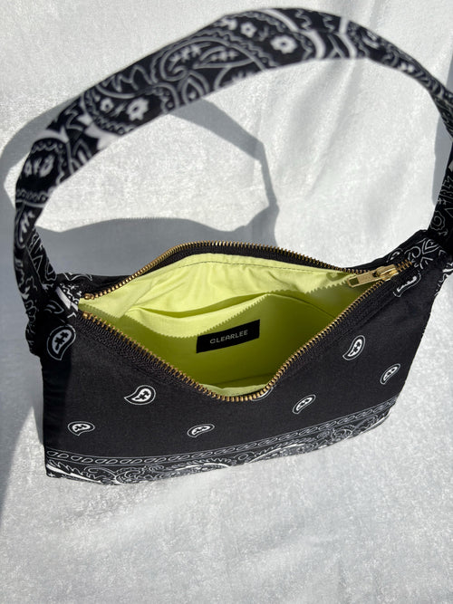 Baguette Bag: Black Bandana