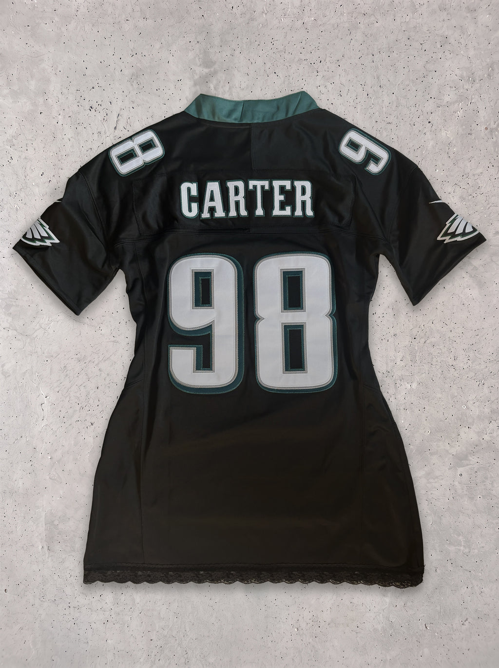 Eagles Lace Trim Women's Jersey Dress | 98 Jalen Carter