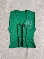 Eagles Lace-Up Tank Top | Kelly Green (Size S)