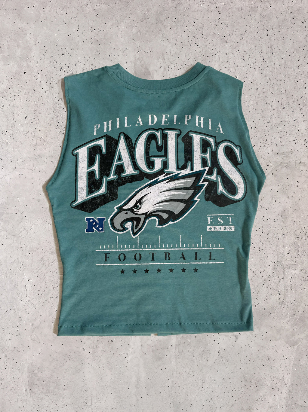 Eagles Lace-Up Tank Top | Teal (Size S)