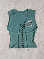 Eagles Lace-Up Tank Top | Teal (Size S)