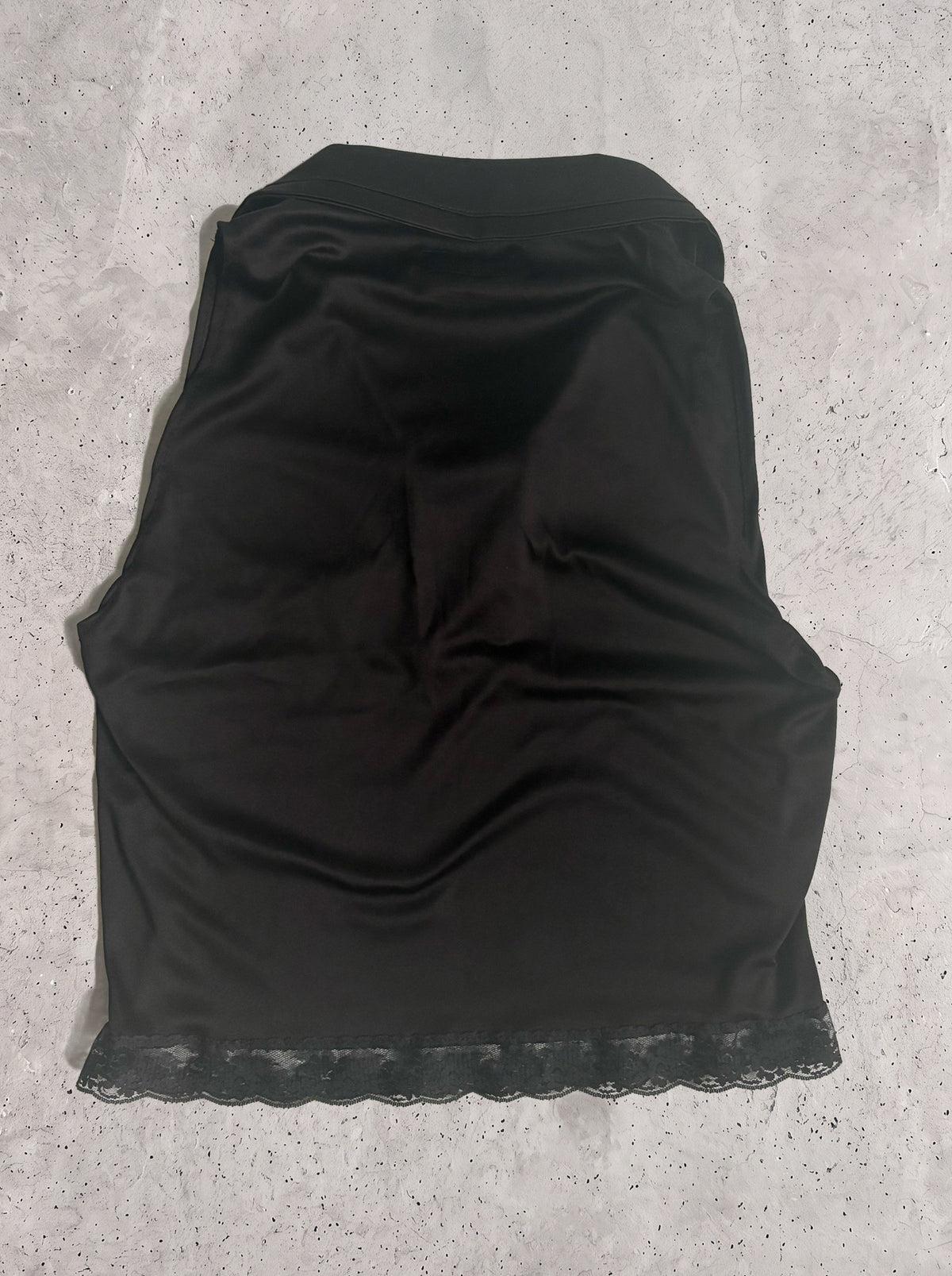 Upcycled Lace Trim Polo Tank | Size S