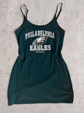 Eagles Upcycled T-Shirt Mini Dress | Green (Size M/L)