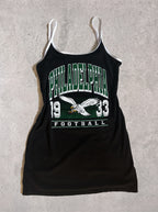 Eagles Upcycled T-Shirt Mini Dress | Black (Size M/L)