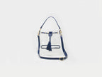 navy blue and gold clear stadium bag purse for game day