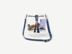 navy blue clear stadium bag purse tote for gameday béis 