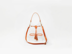orange clear stadium compliant bag clear handbag purse 