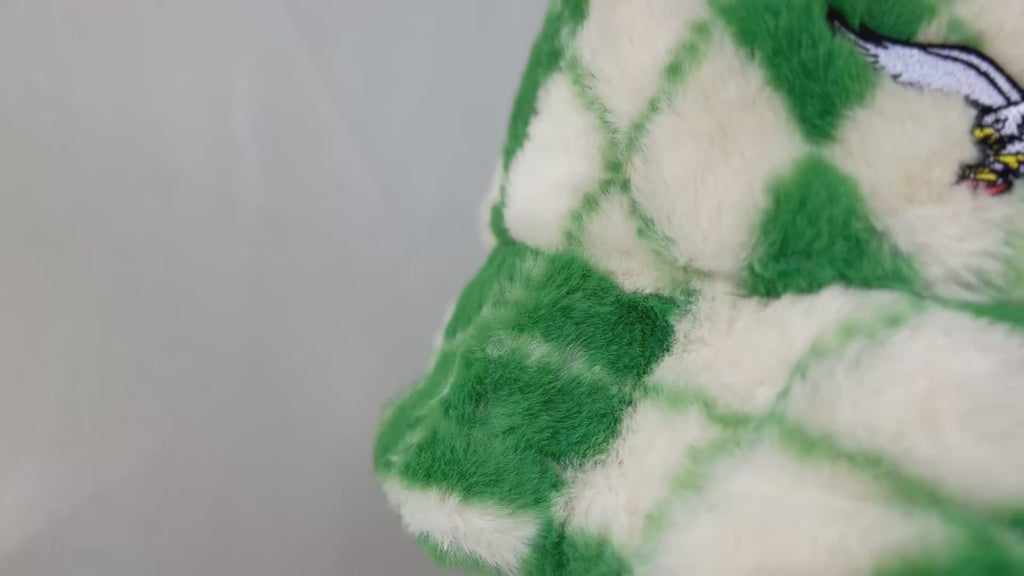 Fuzzy Eagles Kelly Green Bucket Hat